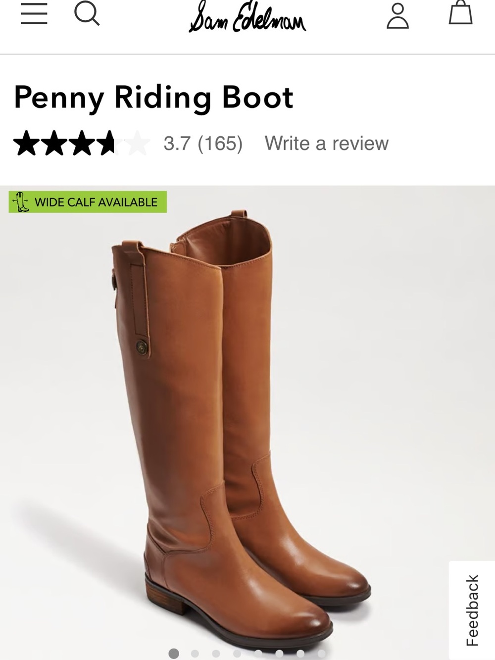 Sam Edelman Penny Brown Leather Boots
